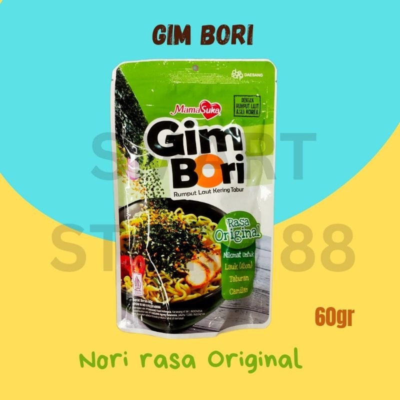 

RUMPUT LAUT KERING TABUR GIM BORI BON NORI ABON RUMPUT LAUT MAMASUKA 60GR