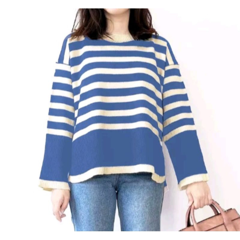 Sweater rajut wanita lengan panjang