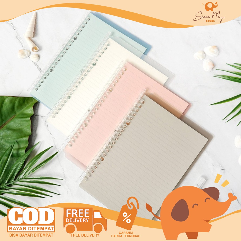 

Slim File Binder Loose Leaf Buku NOTEBOOK Spiral B5 20 Lembar Ruled