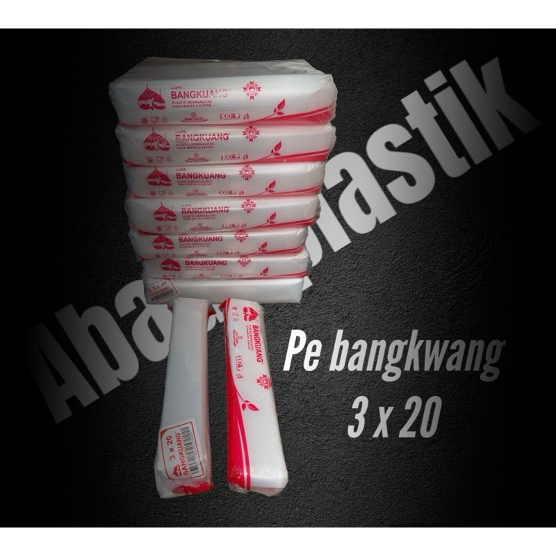 PLASTIK PE BANGKWANG ES LILIN 3x20cm / KANTONG PLASTIK PE ES LILIN 3x20