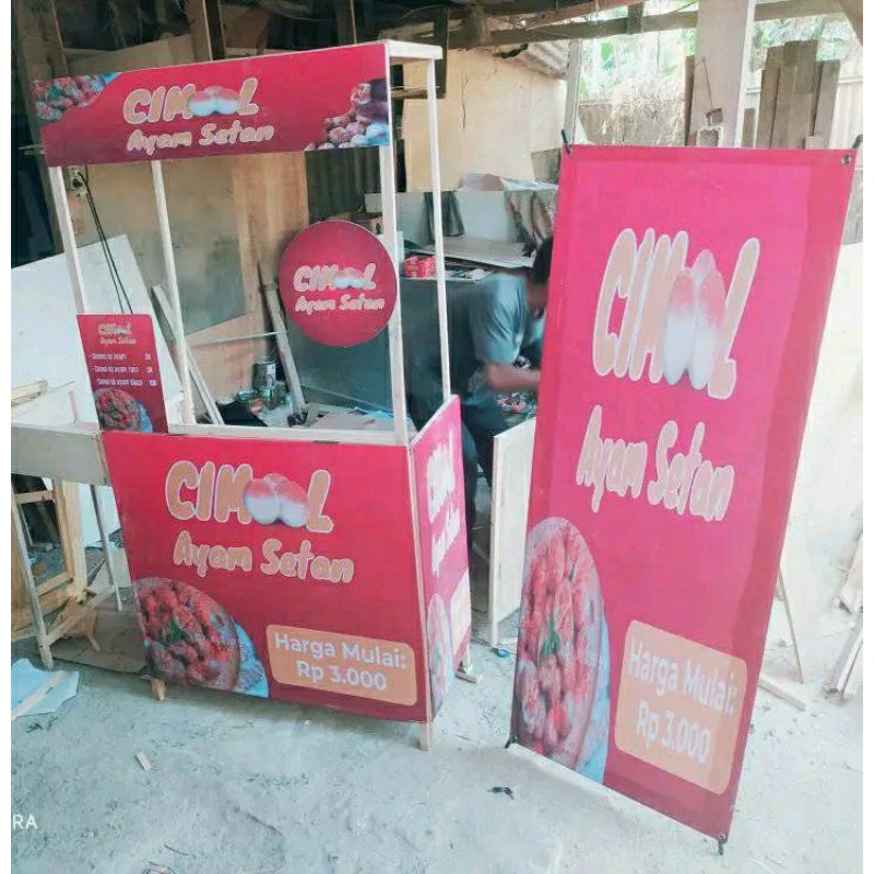 gerobak boot lipat 2+x bener+atap