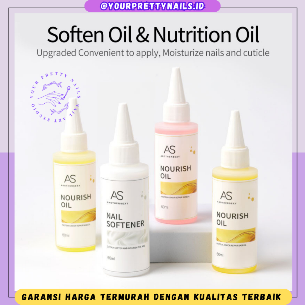 m7av6r- AS 60ML Vitamin Nutrition Nourish / AS Softener Nail Art Pelunak Kutikula / Cairan Gel Vitam