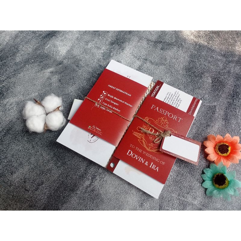 UNDANGAN PERNIKAHAN PASPORT / WEDDING PASPORT CUSTOM