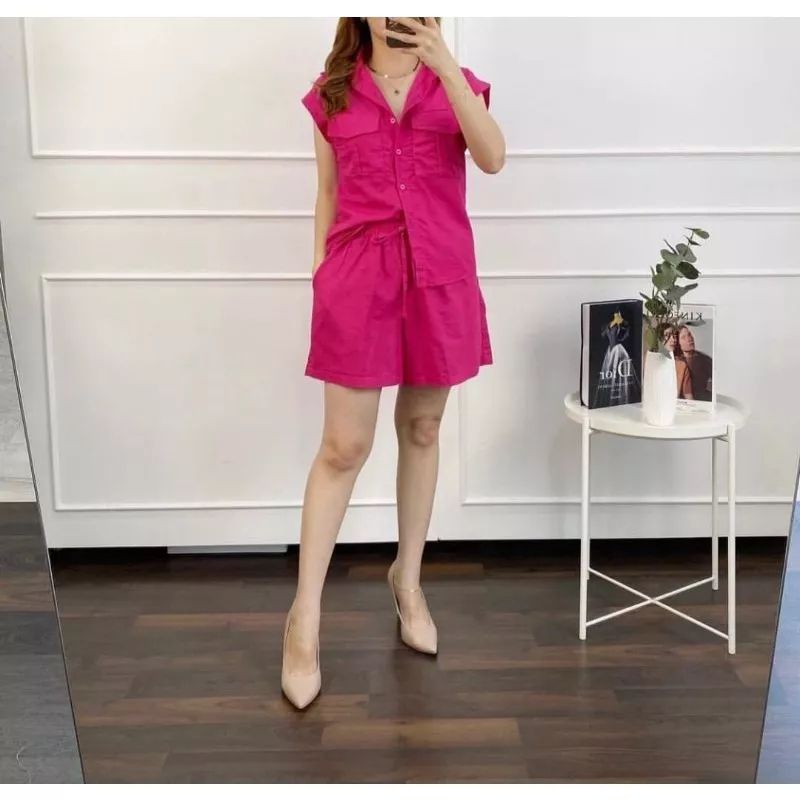 Piyama | Piyama Wanita | Baju Tidur Wanita | Piyama Rayon Pendek | Babydoll | Piyama Pendek Saku