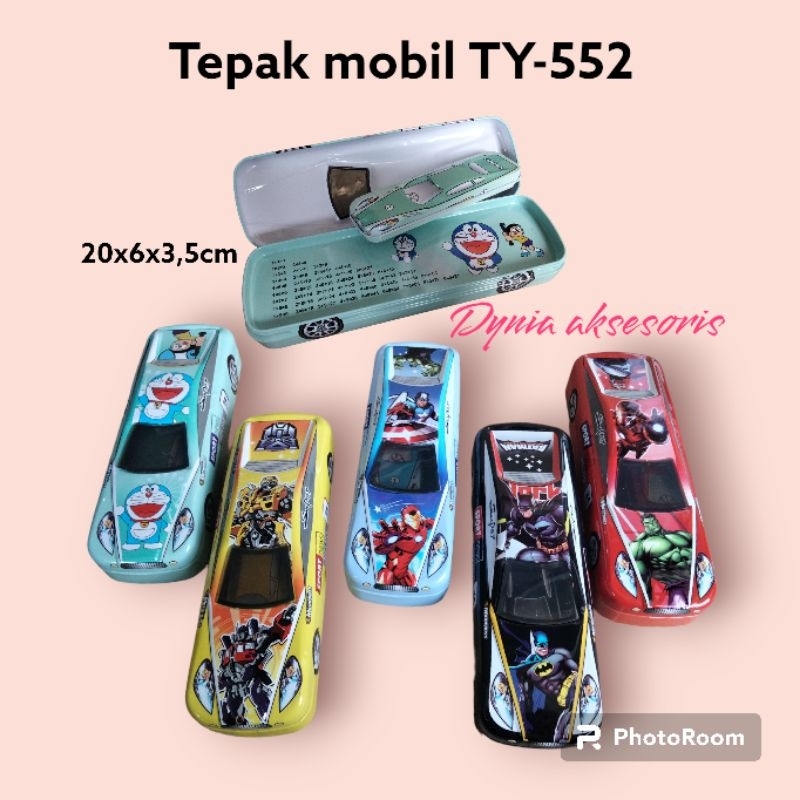 

TEPAK MOBIL TY-552 besi murah kotak pensil aksesoris perlengkapan sekolah lucu warna warni