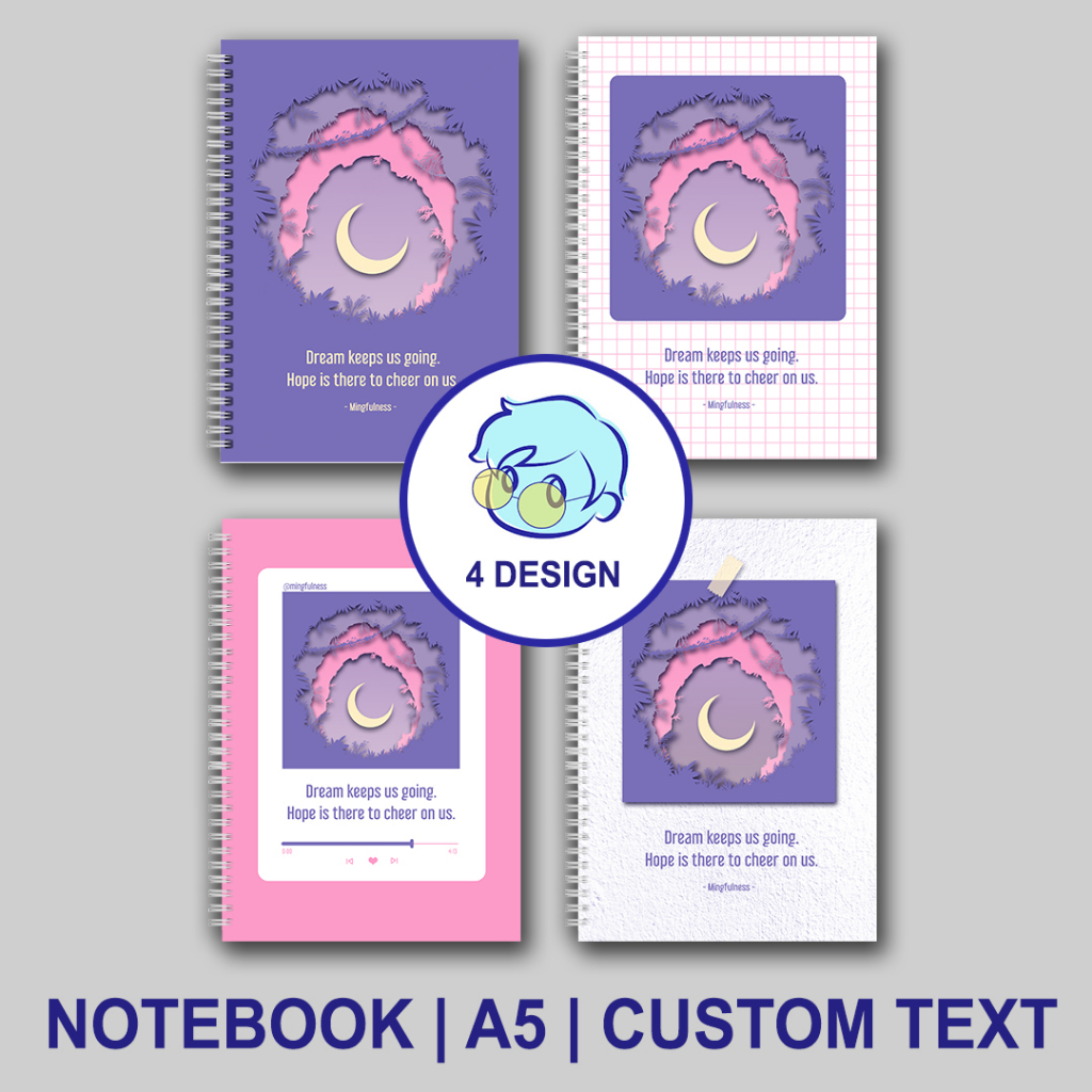 

Cute Notebook A5 Spiral Aesthetic