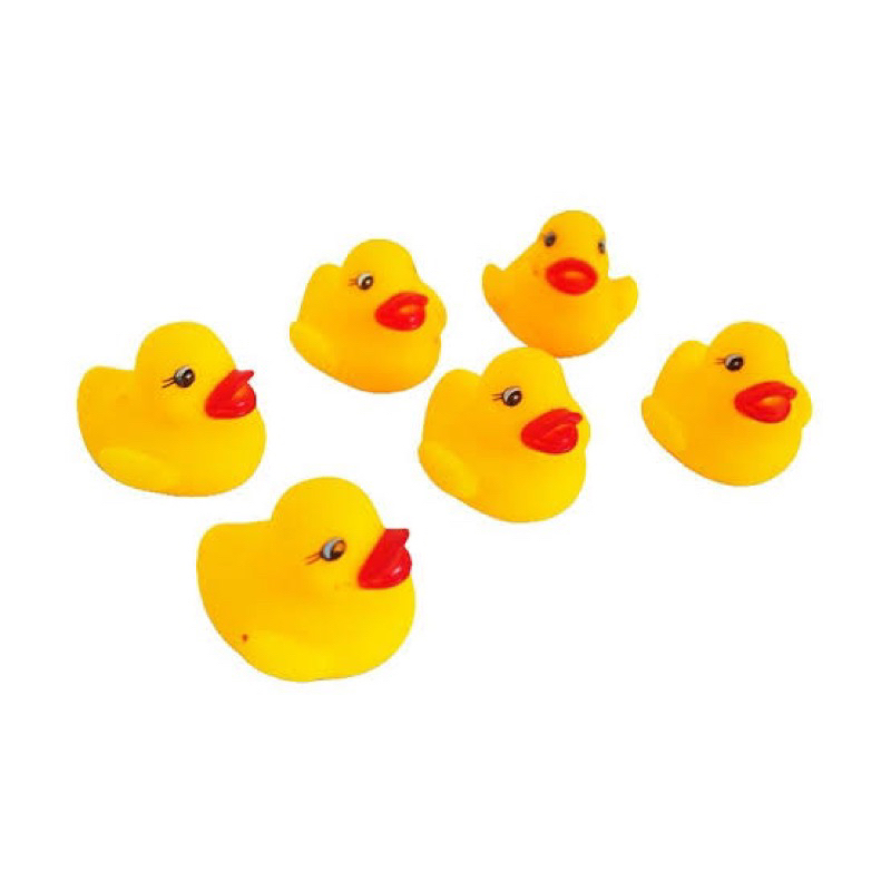 {PM} Mainan Mandi Anak Bebek Bebekan ( 6pcs)  Karet Silikon Bunyi Mainan Mandi Bayi Kolam Bak Mandi 
