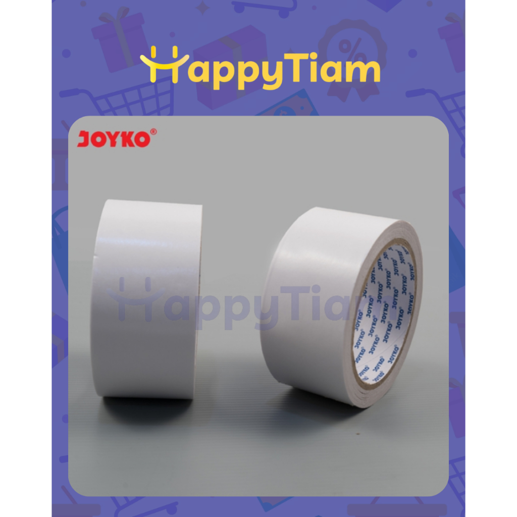 

DOUBLE TAPE 2" SIDED PEREKAT 2 SISI JOYKO 48 mm x 15 Yard ~ LEM LENGKET PANJANG ISOLASI LAKBAN
