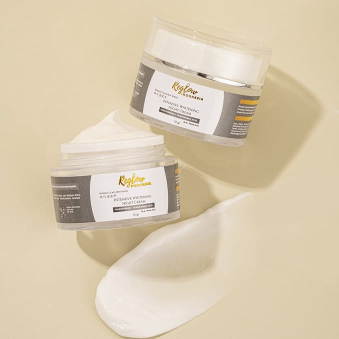 Intensive Whitening Night Cream Reglow - Mencerahkan & Memudarkan Flek Hitam Original | Reglow Night