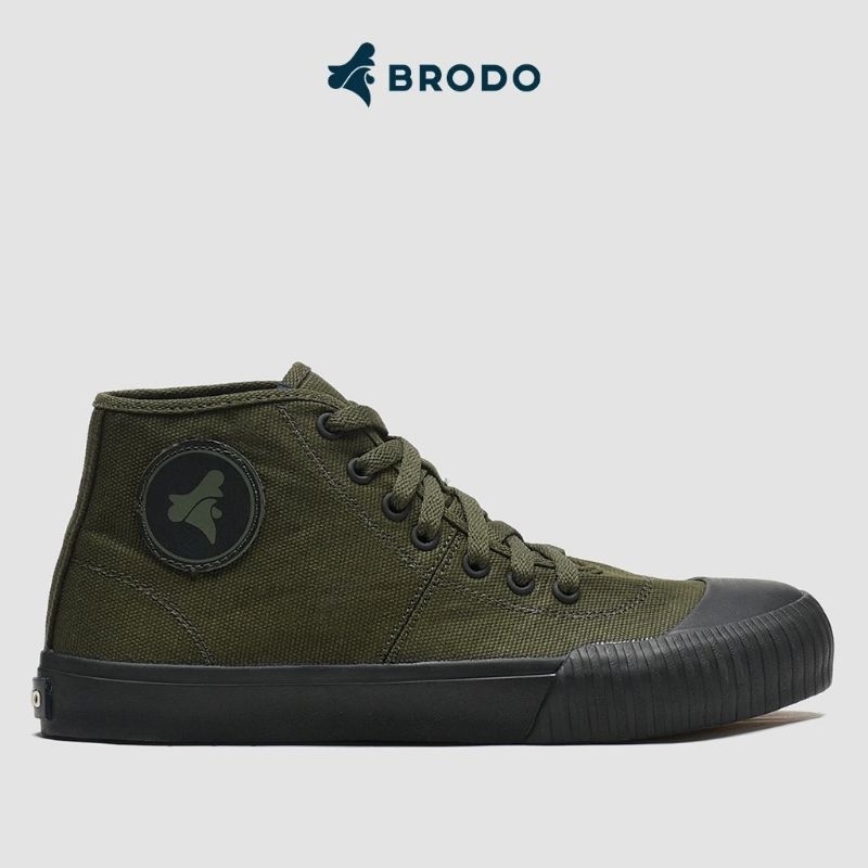 Brodo VULCAN HI Olive Black - Sepatu Sneakers Original
