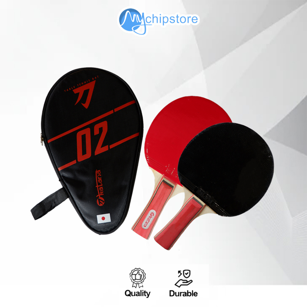 Bet Pimpong Tenis Meja KATANA 02 + Cover