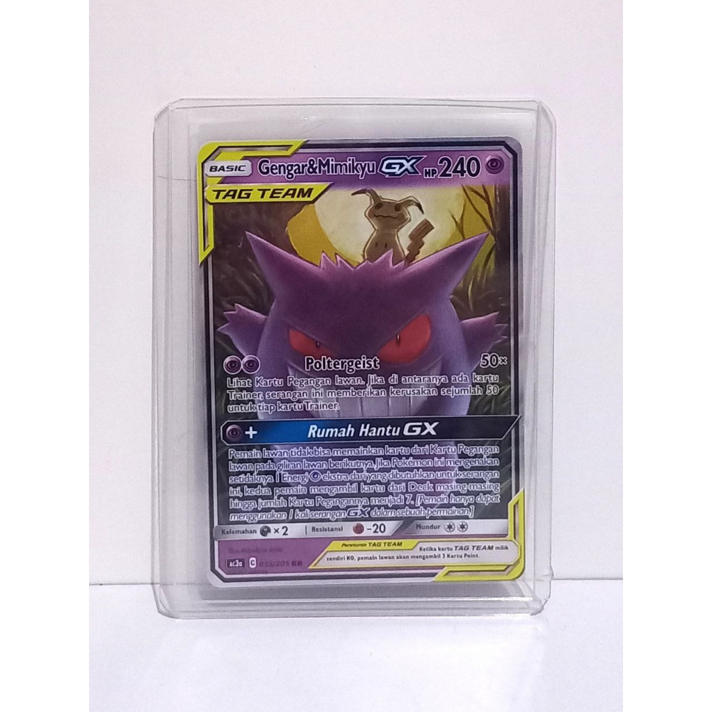 Gengar&Mimikyu Gx RR ac3a 053/205 Kartu Pokemon Indonesia