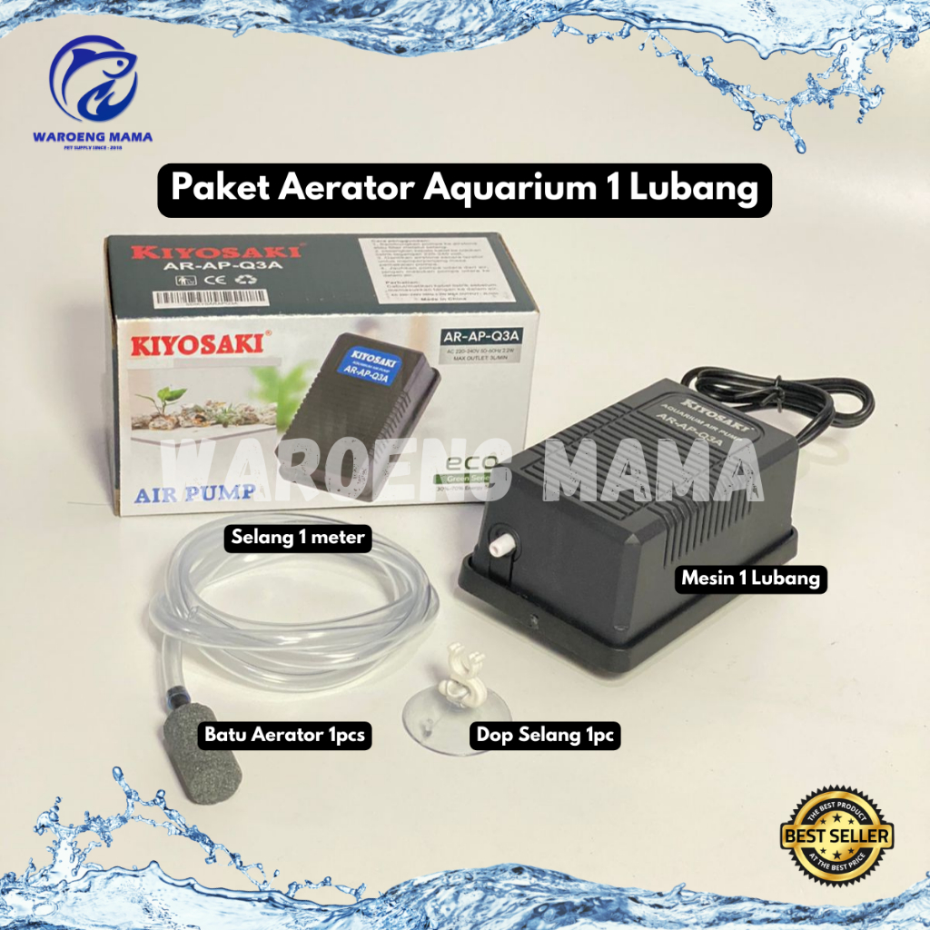 Pompa Aerator Aquarium 1 Lubang air pump gelembung udara aquascape