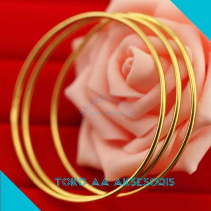 COD ✅ Gelang Keroncong Titanium Lapis Emas Gelang Keroncong