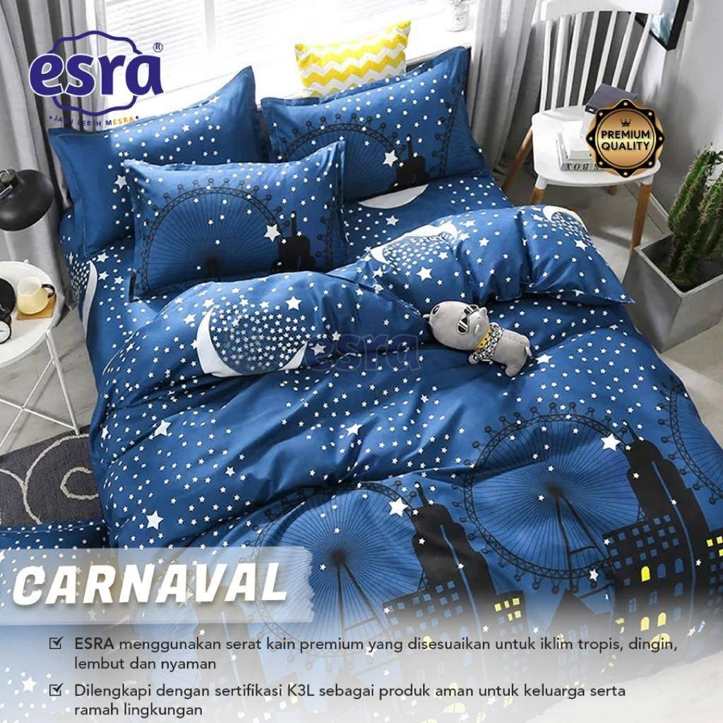 Bedcover Set Motif Carnaval Bahan Katun Premium Quality bedcover sprei aesthetic motif bunga daun 16