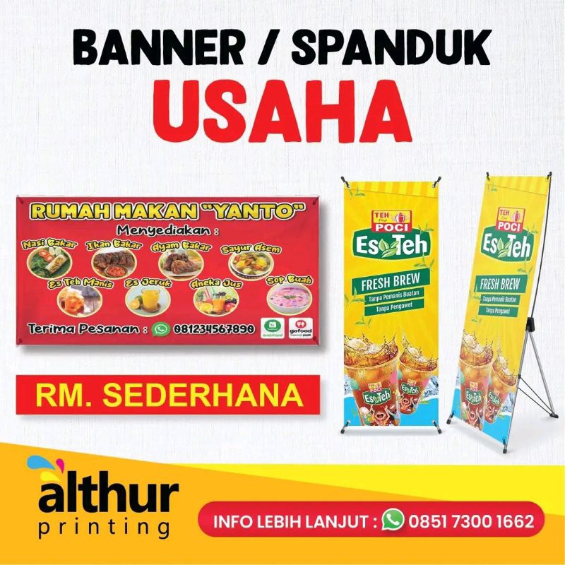 Cetak Spanduk Print Banner bahan tebal