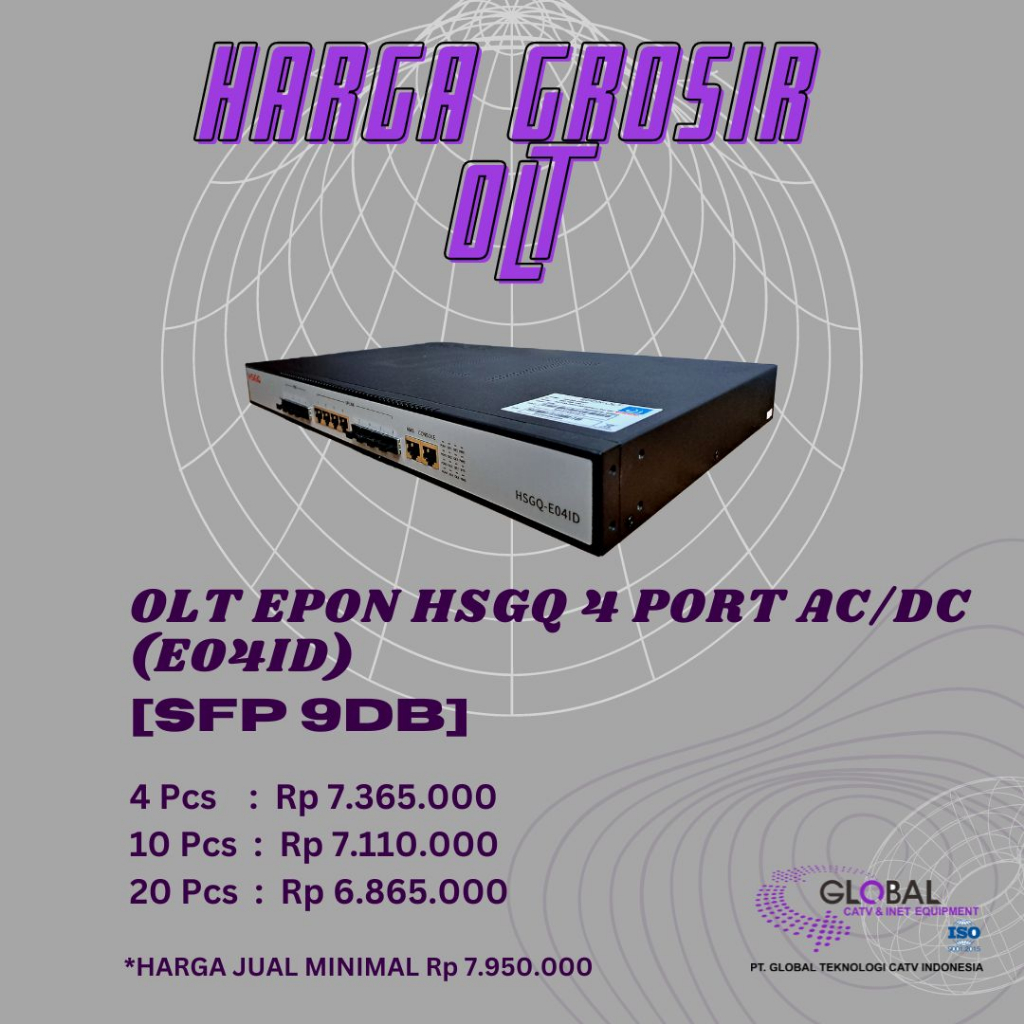 OLT EPON HSGQ 4 PORT SERI ID AC DC