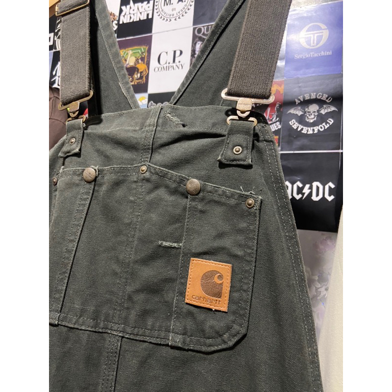 Carhartt R27 MOS Quilt Lined Sandstone Canvas Double Knee Overall