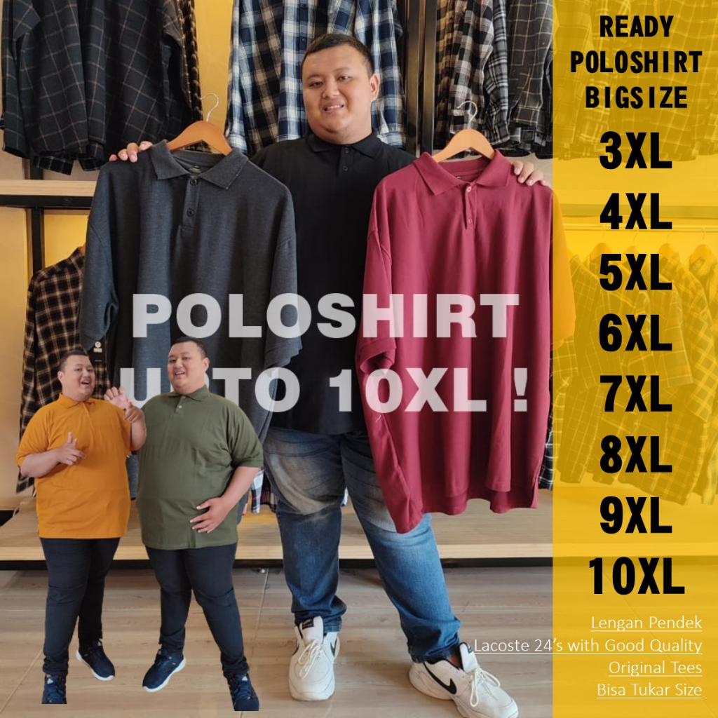 ICW Polo Shirt Pria Jumbo 2XL 3XL 4XL 5XL 6XL 7XL 8XL 9XL 10XL Bigsize Pique Premium Original