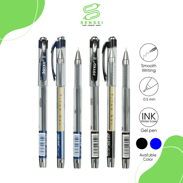 

1 Pcs Bolpoin Joyko GP167 Titan Gel 0.5 mm Gel Pen Pulpen Pena