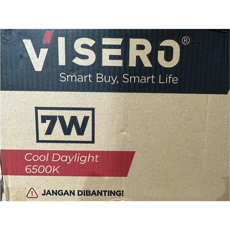 Lampu LED Bulb 7W VISERO VINTAGE Lampu Cahaya Putih 7 Watt ( 1 DUS / 1 KOLI Isi 100 pcs )
