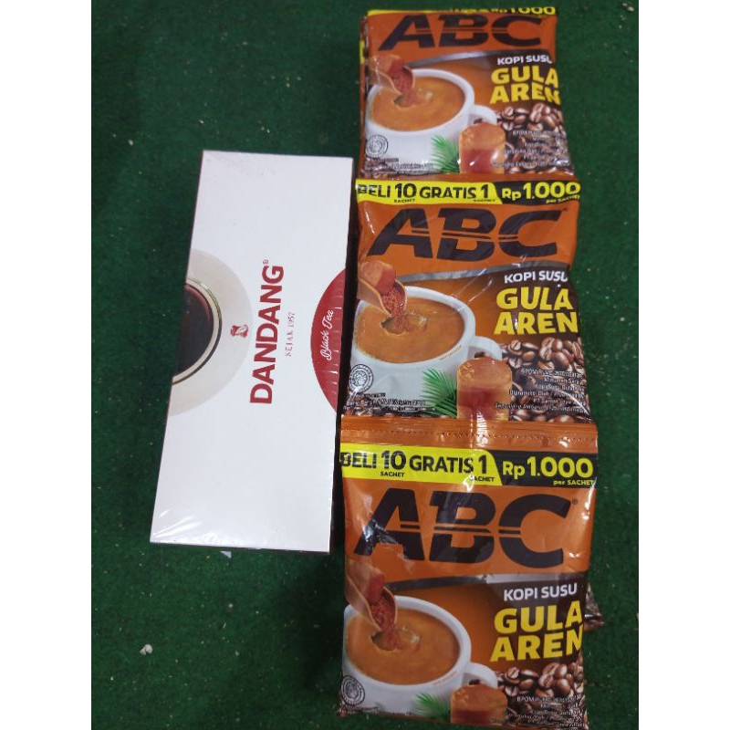 

Kopi ABC Gula aren 1renceng + Teh Dandang 1pack