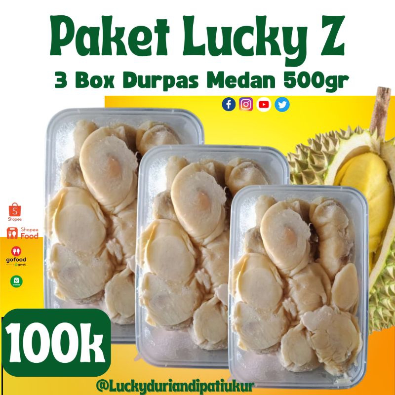 

Paket Lucky Z (3 DURPAS medan 500gr)