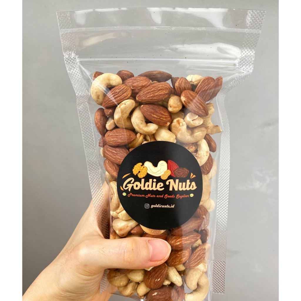 

MIX KACANG ALMOND METE MEDE PANGGANG / ROASTED ALMOND CASHEW 500g