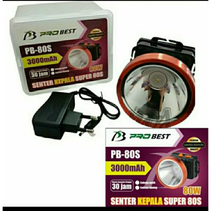 Senter Kepala Cas Probest PB-80S- Senter Kepala Super 80 watt