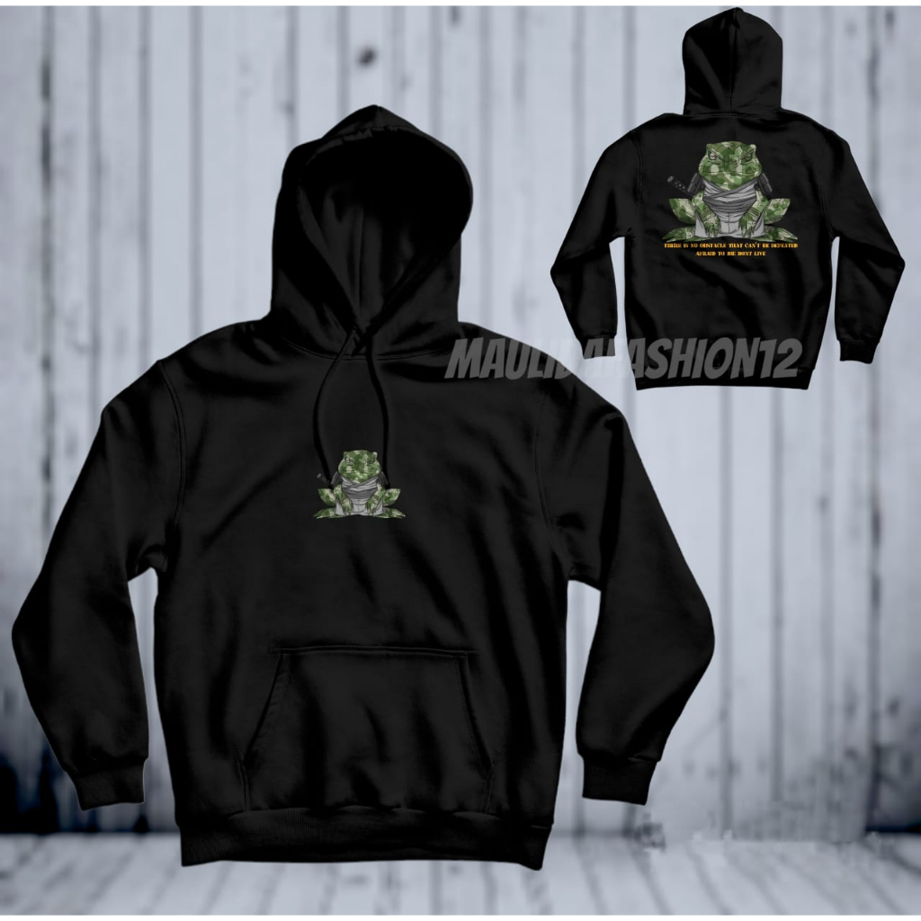 Jaket HOODIE FROG Terbaru Hitam || Jaket SWEATER FROG New Hitam Terbaru
