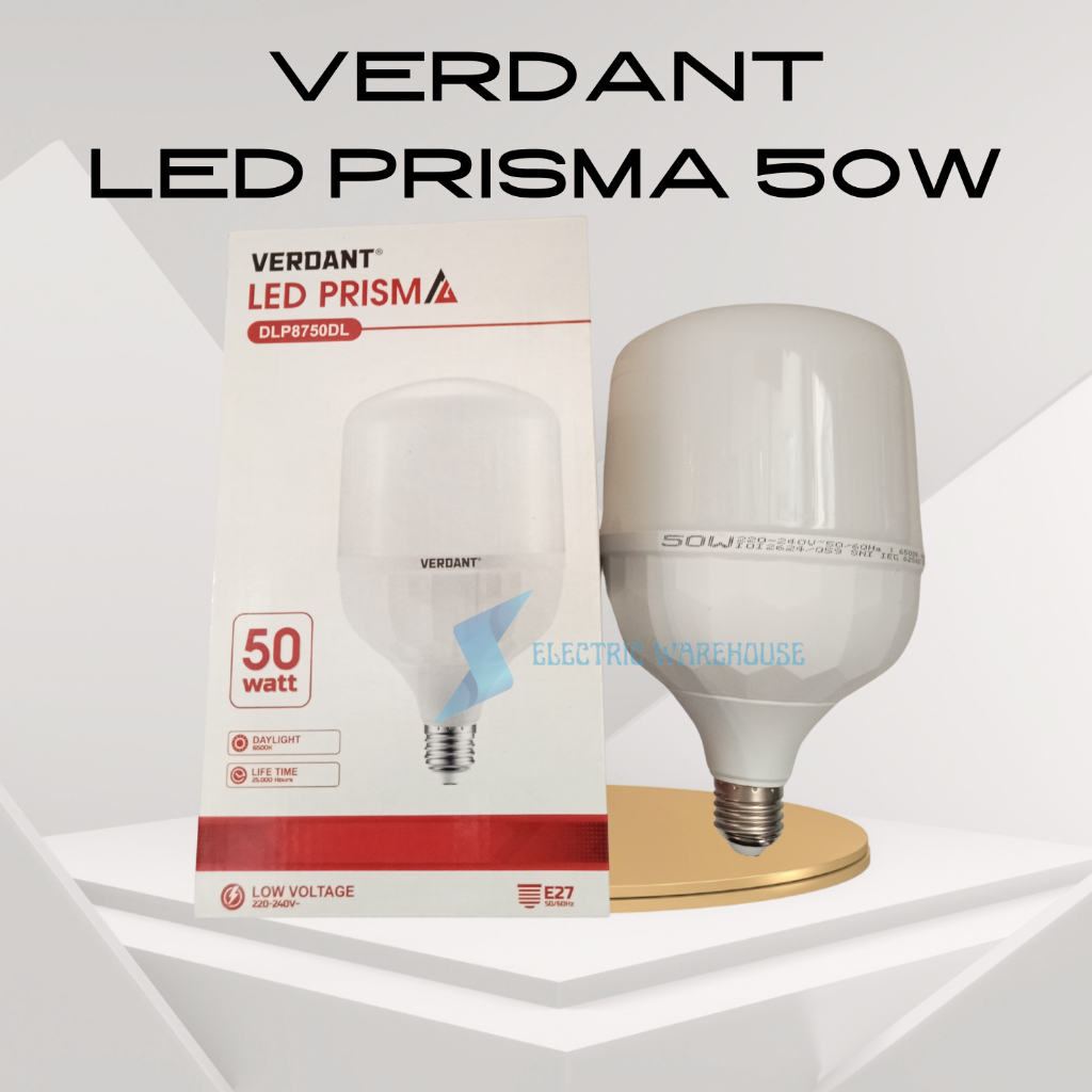 VERDANT LAMPU LED BULB PRISMA 50 W PUTIH