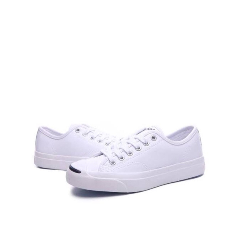 CONVERSE JACK PURCELL  LEATHER WHITE 100% PREMIUM HIGH QUALITY BNIB. / SNEAKERS COWO / Sepatu cewe