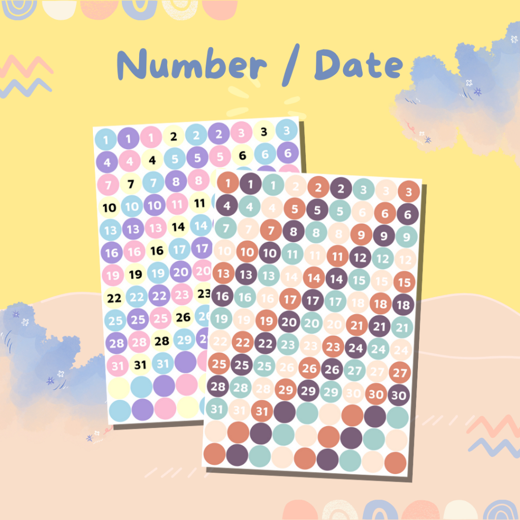 

STIKER ANGKA / STICKER NUMBER / STICKER DATE JOURNAL DECORATION DECO / DECO STICKER / STICKER AESTHETIC