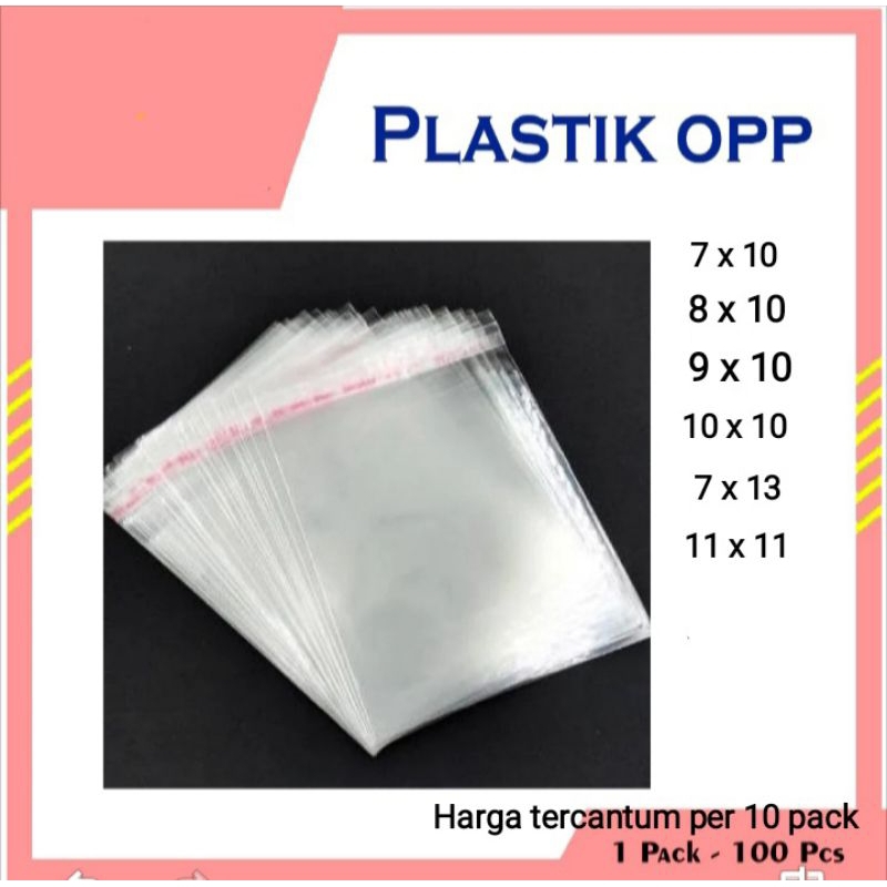 PLASTIK OPP MURAH - PLASTIK OPP LEM UK 7x10 , 8x10 ,  9x10 , 10x10 , 7x13 , 11x11