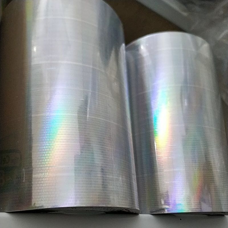 

50 meter sticker hologram model sisik kecil
