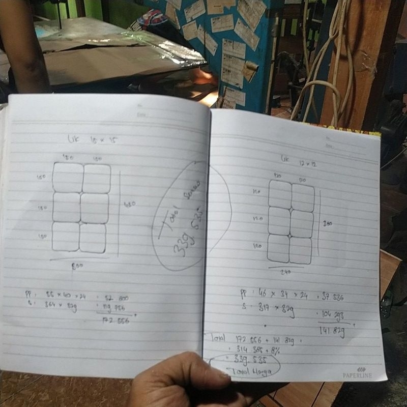 

pisaupond custom kardus u/ tempat roti