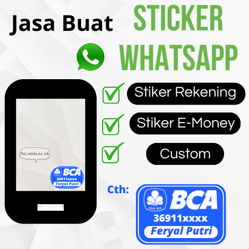 JASA BUAT STIKER REKENING WA/WHATSAPP