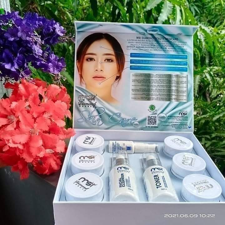 MSI DIAMOND BEAUTY SKINCARE 1 PAKET ISI 9 PERAWATAN WAJAH