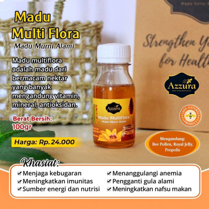 

madu asli madu murni multiflora 100gr madu azzura madu gemuk badan