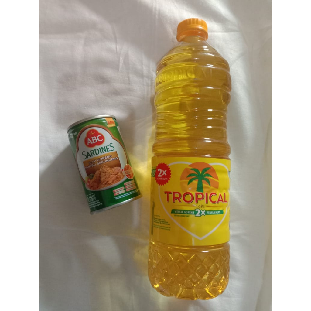 

paket Tropical 1L dan Abc sarden serundeng 155g