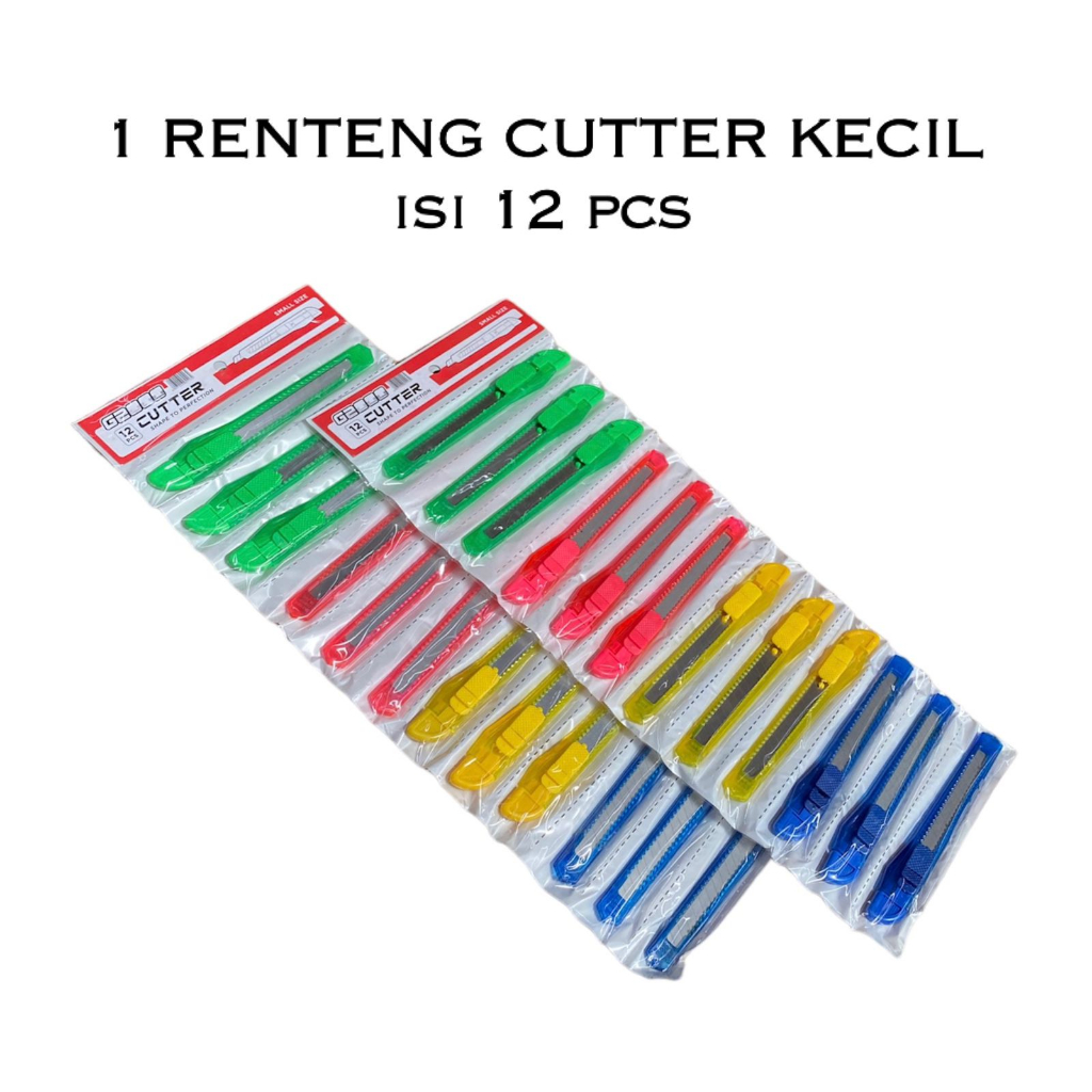 

1 Renteng CUTTER KECIL isi 12 pcs