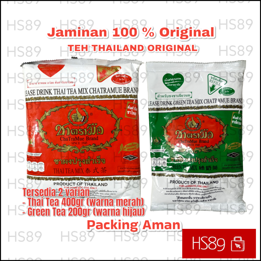 

THAI TEA CHATRAMUE ORIGINAL 400GR - TEH THAILAND - CHATRAMUE - THAI TEA ORIGINAL 400GR - GREEN TEA 200GR