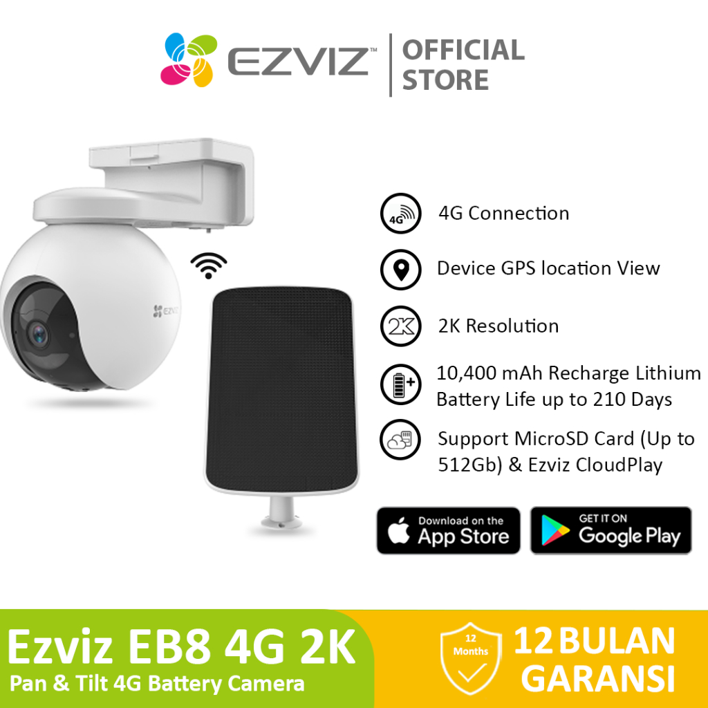 Ezviz EB8 4G 2K Smart Home IP Camera Outdoor CCTV