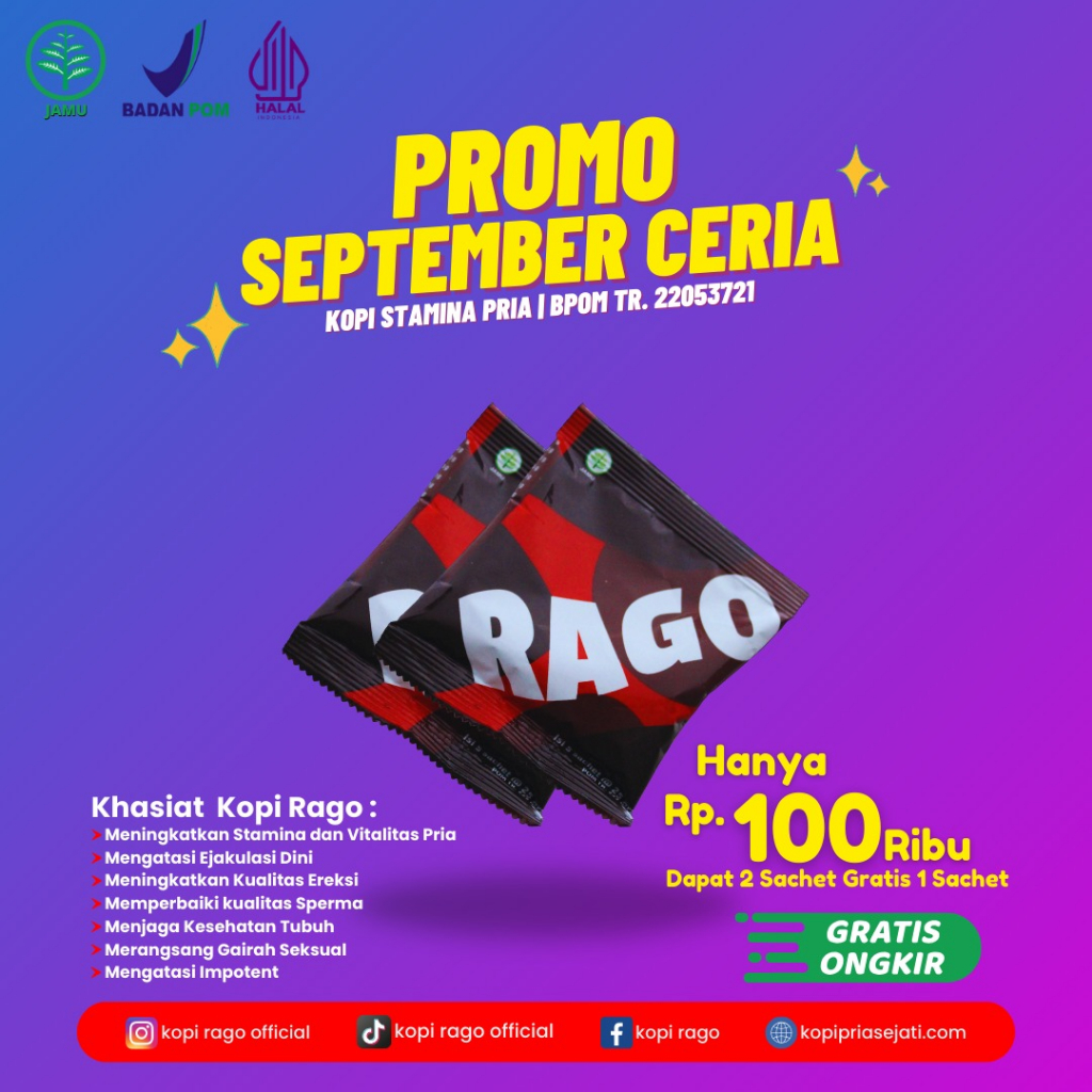 

kopi herbal rago paket promo khusus september ceria paket beli 2 gratis 1 sachet