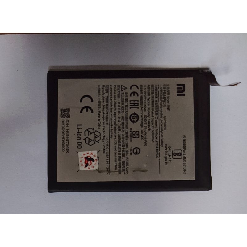 Baterai pooco x3 nfc tidak ORI bekas pemakaian