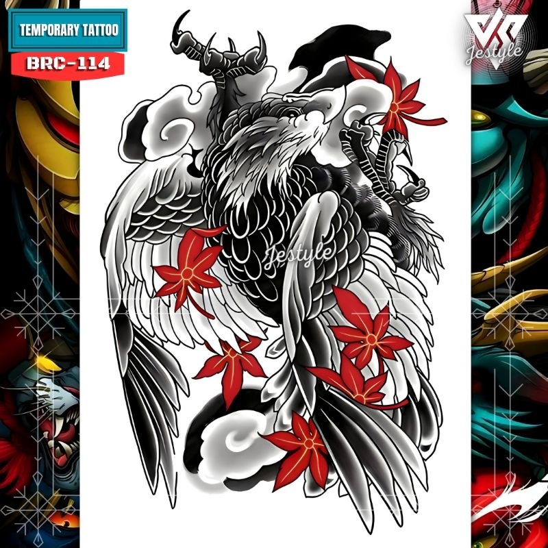 [BRC-114] Tato Temporer Temporary Tattoo Burung