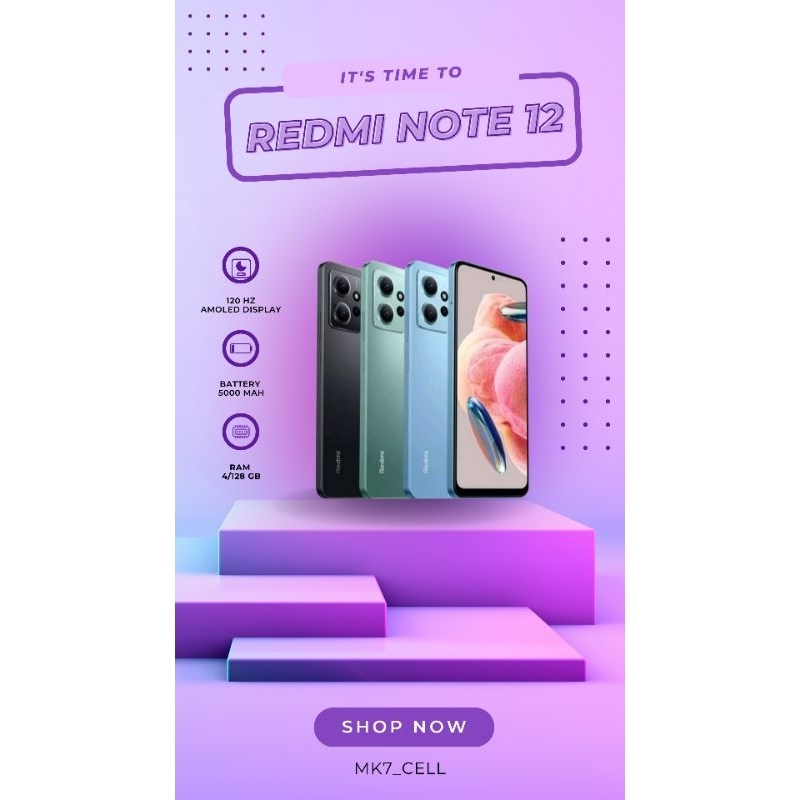 REDMI NOTE 12 RAM 4/128 GB