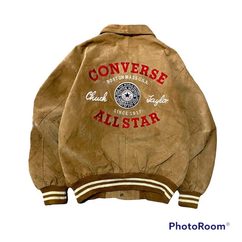 Varsity Converse brown leather skin suede vintage second original