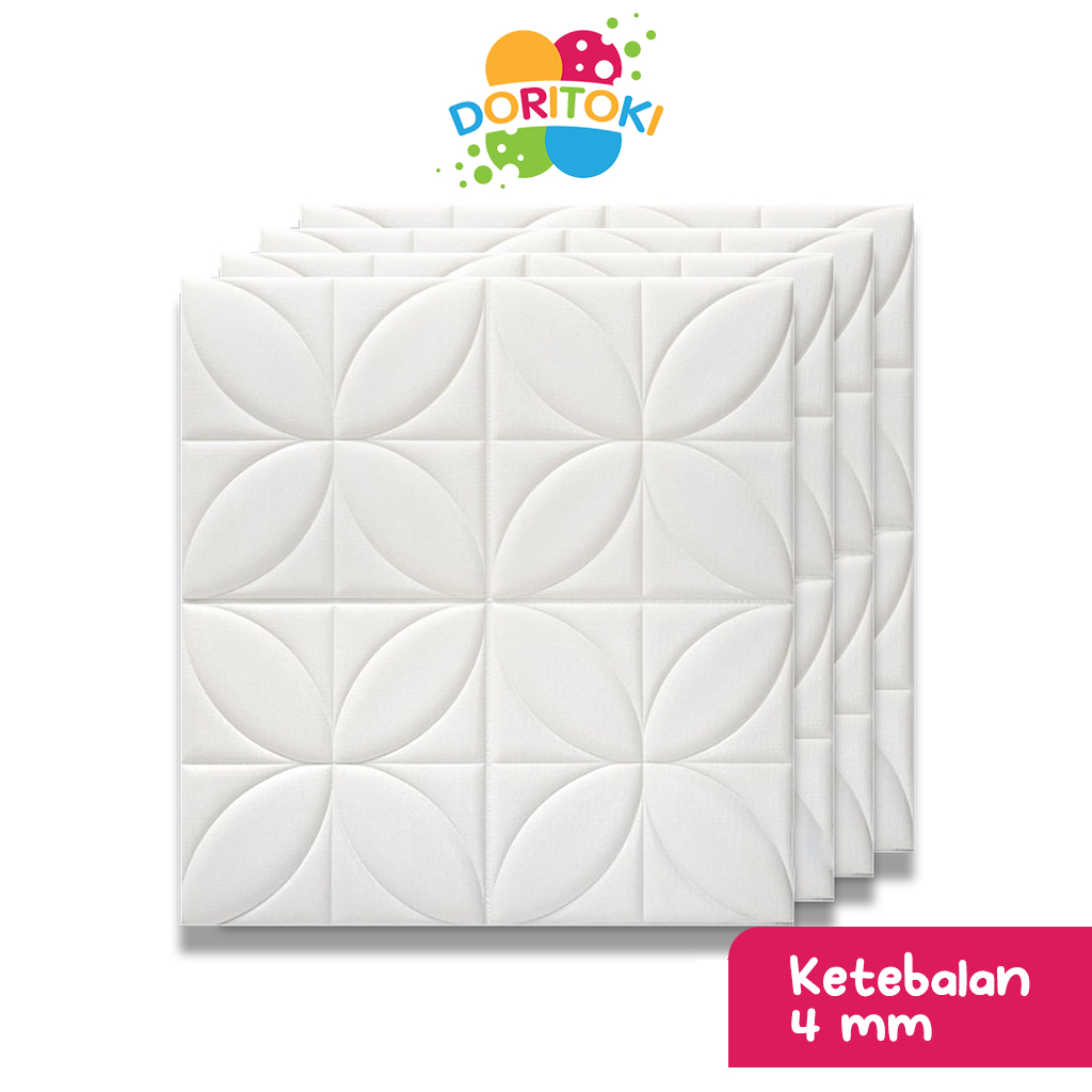 Doritoki Wallpaper 3D FOAM/ Wallpaper Dinding 3D Motif Foam Batik Bunga /Wallfoam Batik