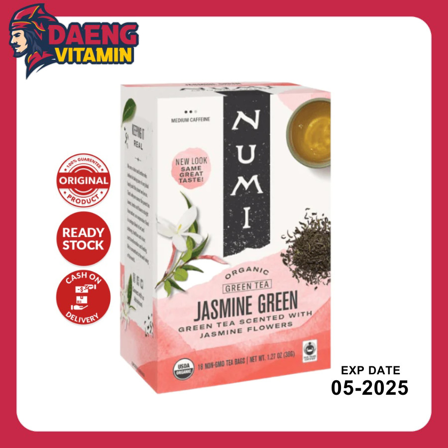 

NUMI Teh Organik Alami Jasmine Green Tea Organic 18 Teabags 36g